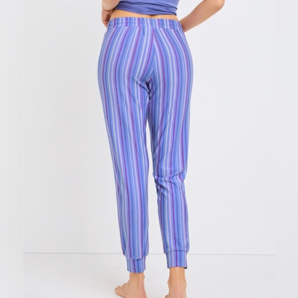 Jockey Soft Cool Jogger in Blue Dashed Stripe Size XL NWT - Picture 2 of 7